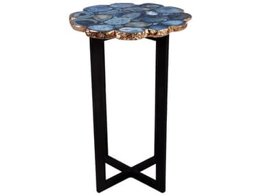 Moe's Home Agate Stone Blue Black End Table MEPJ101126