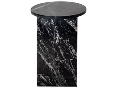 Moe's Home Grace Round Marble Black End Table MEPJ102102