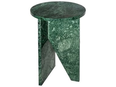 Moe's Home Grace 14" Round Marble Green End Table MEPJ102116