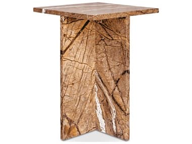 Moe's Home Blair Accent Table Golden Forest Marble MEPJ102432