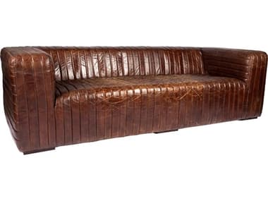 Moe's Home Castle Brown Leather Sofa MEPK100920