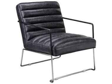 Moe's Home Desmond Black Leather Accent Chair MEPK104502