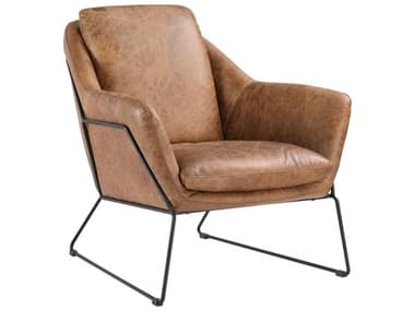 Moe's Home Greer Brown Leather Accent Chair MEPK105614