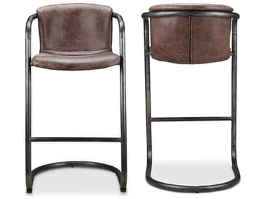 Moe's Home Freeman Leather Bar Stool - Set of Two MEPK106003