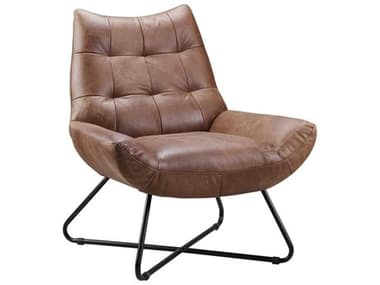 Moe's Home Graduate 30" Brown Leather Accent Chair MEPK106314