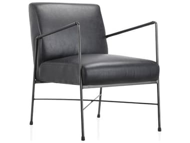 Moe's Home Dagwood Black Leather Accent Chair MEPK108902