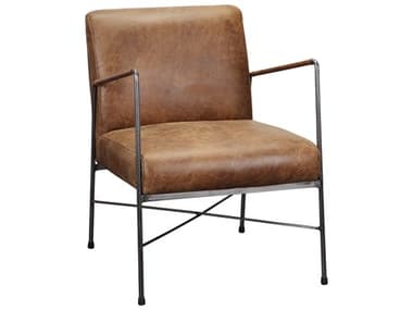 Moe's Home Dagwood Brown Leather Accent Chair MEPK108914