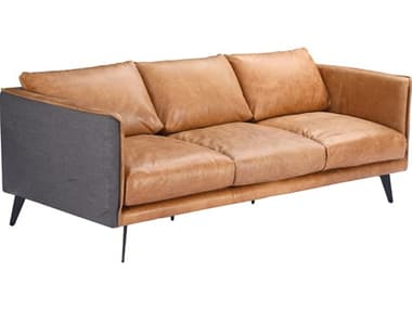 Moe's Home Messina Sierra Brown Leather Sofa MEPK109723