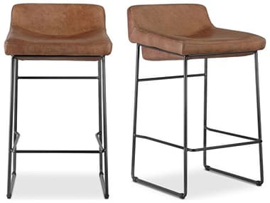 Moe's Home Leather Cappuccino Counter Stool - Set of Two MEPK110614