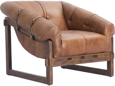 Moe's Home Bellos Brown Leather Accent Chair MEPK111214