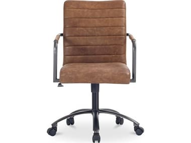 Moe's Home Roy Brown Leather Adjustable Office Chair MEPK111614