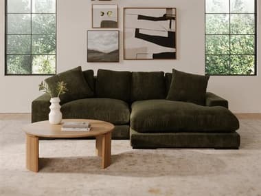 Moe's Home Plunge Green Upholstered Sectional Sofa MEPLUNGE