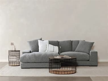 Moe's Home Plunge Gray Upholstered Sectional Sofa MEPLUNGE3