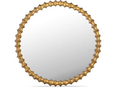 Moe's Home Whitby Aged Brass Wall Mirror Round MEQK102943