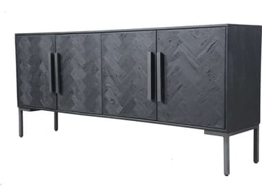 Moe's Home 77" Matt Black Sideboard MEQM100302