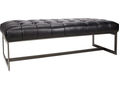 Moe's Home Wyatt Black Leather Accent Bench MEQN100202