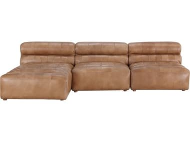 Moe's Home Ramsay Brown Leather Sectional Sofa MEQN101840