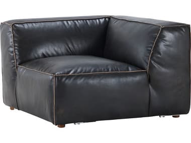 Moe's Home Black Leather Modular Chair MEQN102101