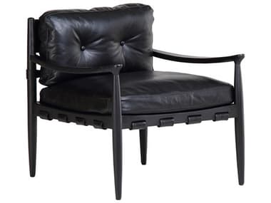 Moe's Home Turner Black Leather Accent Chair MEQN102702