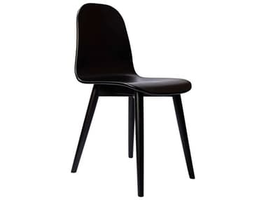 Moe's Home Lissi Rubberwood Black Side Dining Chair MEQW100102
