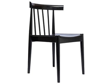 Moe's Home Day Ash Wood Black Side Dining Chair MEQW100202