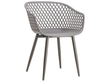 Moe's Home Piazza Gray Arm Dining Chair Set of 2 MEQX100115