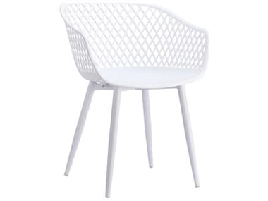 Moe's Home Piazza White Arm Dining Chair Set of 2 MEQX100118