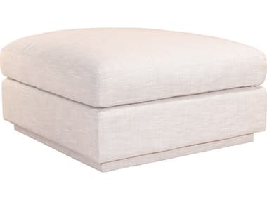 Moe's Home Justin Taupe Beige Upholstered Ottoman MERN110139