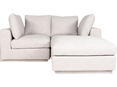 Moe's Home Justin White Upholstered Sectional Sofa MERN113239