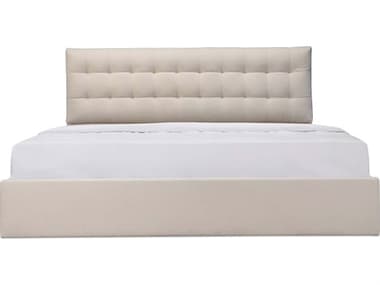 Moe's Home Sebastion White Solid Wood King Panel Bed MERN1154050