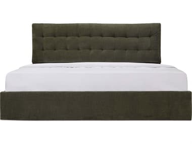 Moe's Home Sebastion Green Solid Wood King Panel Bed MERN1154270
