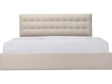 Moe's Home Sebastion White Solid Wood Queen Panel Bed MERN1155050