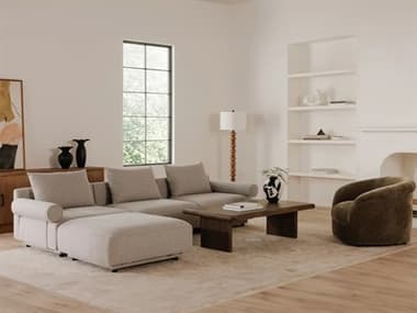 Moe's Home Rosello Gray Upholstered Sectional Sofa MEROSELLO2