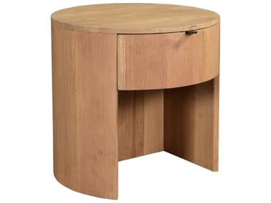 Moe's Home Theo 1-Drawer Brown Oak Wood Nightstand MERP101224