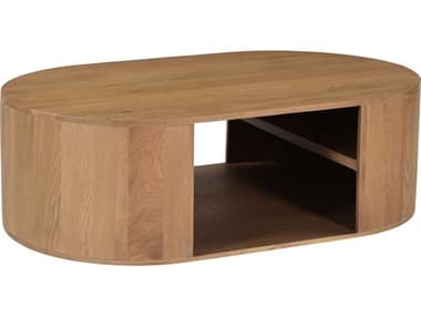 Moe's Home Theo 50" Oval Wood Natural Coffee Table MERP105124