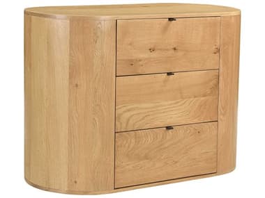 Moe's Home Theo 40&quot; Wide 3-Drawers Natural Oak Wood Nightstand MERP105624