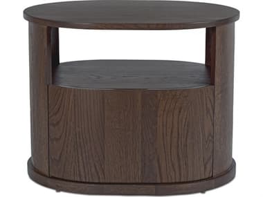 Moe's Home Tommy 1-Drawer Brown Oak Wood Nightstand MERP107220