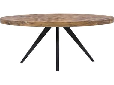 Moe's Home Parq 72&quot; Oval Wood Dining Table METL101914