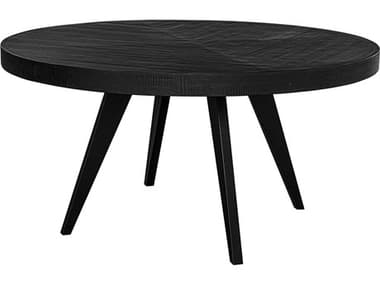 Moe's Home Parq 60" Round Wood Black Dining Table METL102902