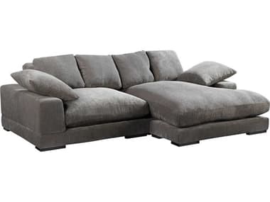 Moe's Home Plunge 106" Wide Gray Fabric Upholstered Sectional Sofa METN100425