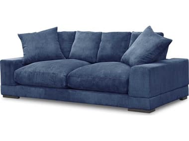 Moe's Home Plunge 92" Navy Blue Fabric Upholstered Sofa METN102146