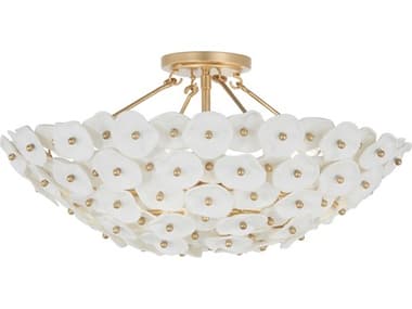Metropolitan Coastlyn 4-Light Legacy Brass Bowl Semi Flush Mount METN1824732