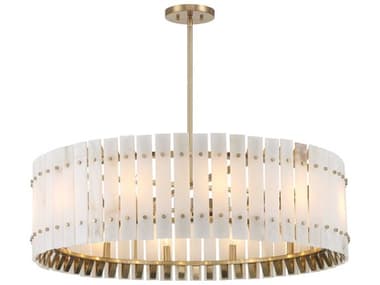 Metropolitan Bardon 36" 12-Light Celeste Brass Drum Pendant METN1848776