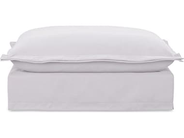 Moe's Home Olivia 39.0"W Ottoman White MEUB102418