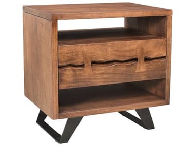 Moe's Home Madagascar 1-Drawer Acacia Wood Nightstand MEUH100803