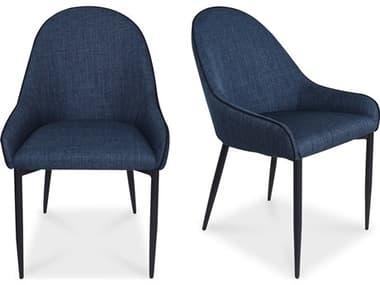 Moe's Home Lapis Blue Upholstered Side Dining Chair - Set of Two MEUU100126