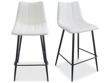 Moe's Home Alibi Upholstered Ply Wood Ivory Counter Stool - Set of Two MEUU100205