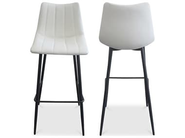 Moe's Home Alibi Upholstered Ivory Bar Stool - Set of Two MEUU100305