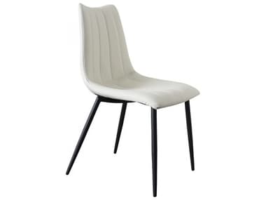 Moe's Home Alibi Ply Wood White Faux Leather Upholstered Side Dining Chair MEUU102205
