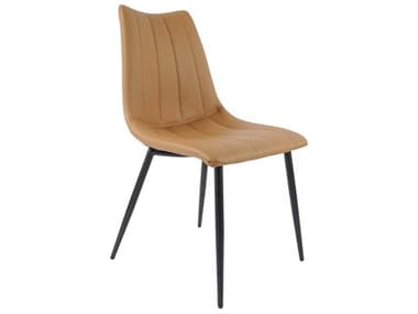 Moe's Home Alibi Leather Brown Upholstered Side Dining Chair MEUU102221